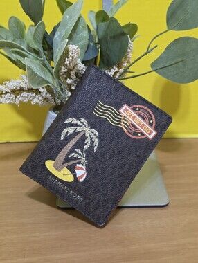 Michael Kors Jet Set Travel Medium Embellished Signature Logo Passport Case